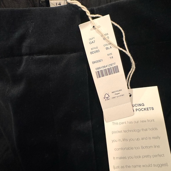 J Crew Collection stretch cotton velvet pants size 14 new, never worn with tags - Picture 5 of 5